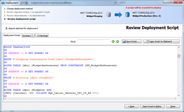 Redgate Database Compare