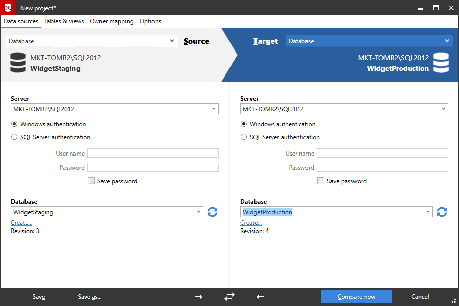 Sql server data comparison