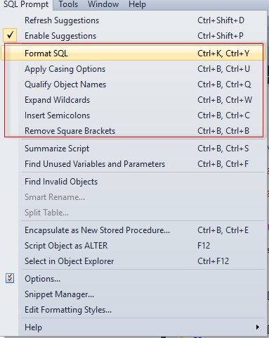 SQL Prompt helps with SQL formatting in many ways