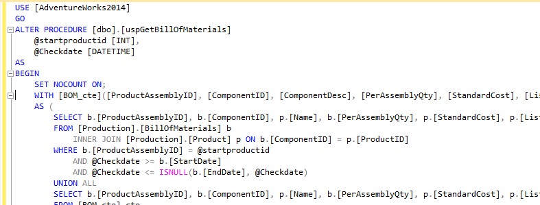 SQL formatting can be ugly ...