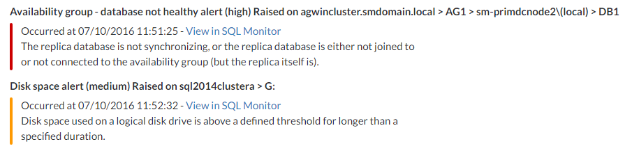 SQL Monitor Slack messages