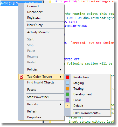 use copy with sql tabs