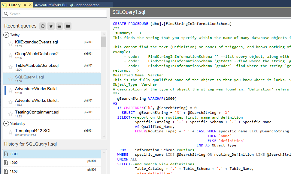 avoid accidental code loss