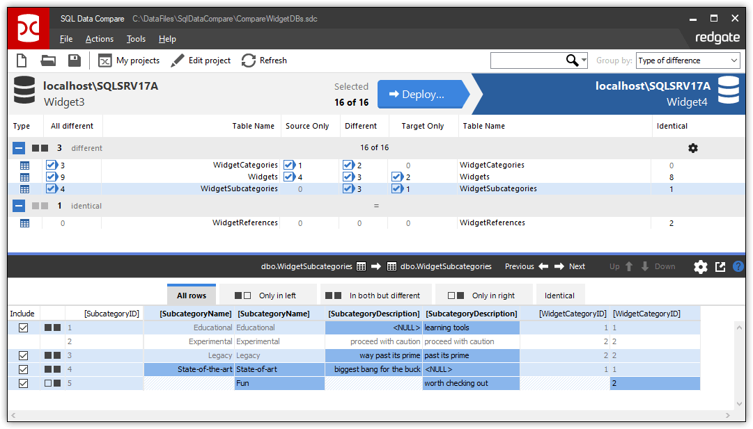 Data Compare GUI