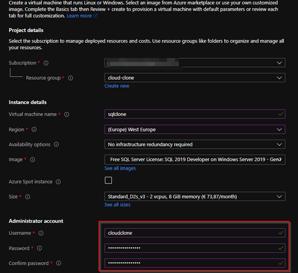 Configure Azure VM