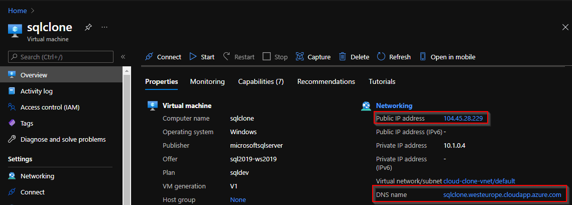 Connecting to SQL Clone Server from local laptop