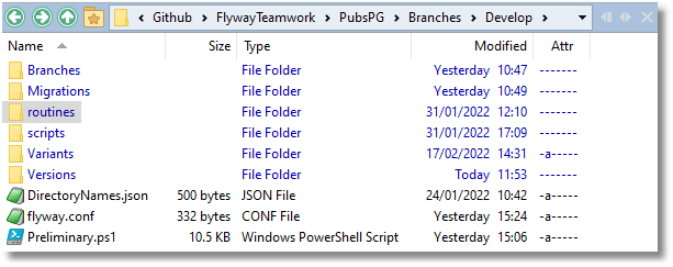 Flyway project for a PostgreSQL database