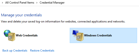 Windows Credential Manager