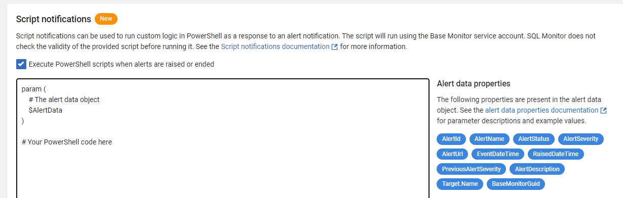 enable Script Notifications