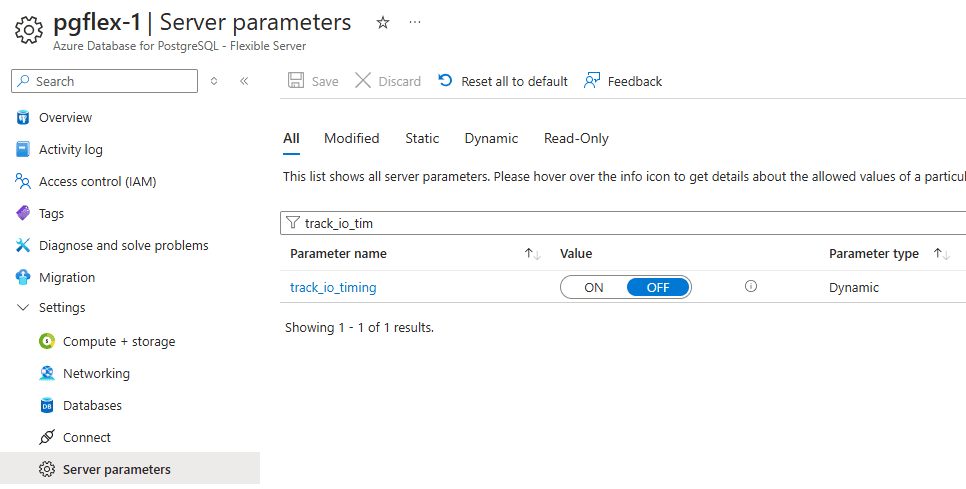 Enable track_io_timing
