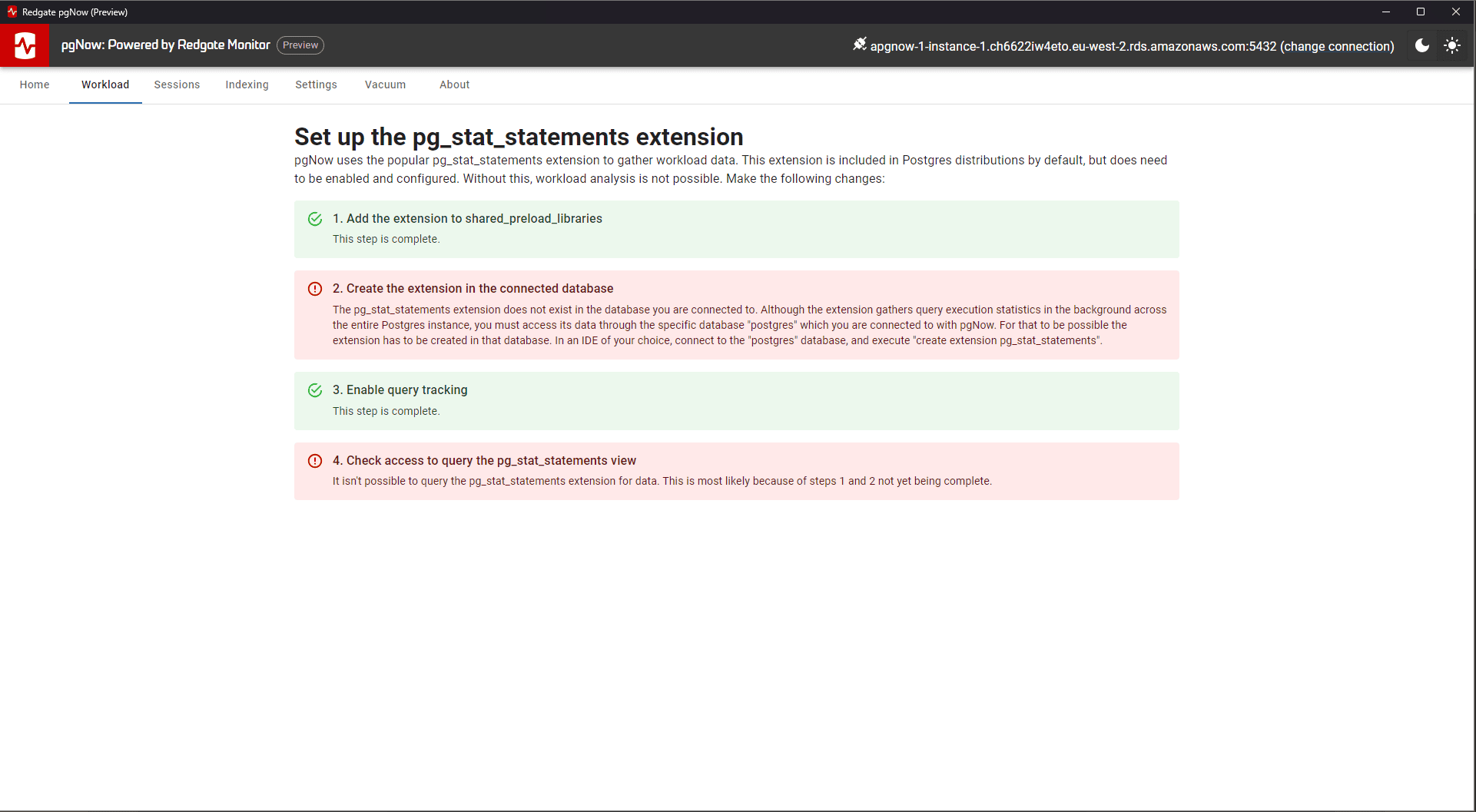 Setting up pg_stat_statements for pgNow