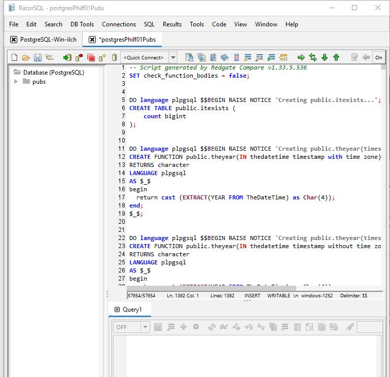 testing and running the generated deployment script